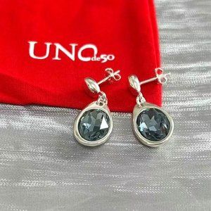 2022 New Fit UNO DE 50 FLASHES EARRINGS Silver Stud Earrings Niche Jewelry Gift